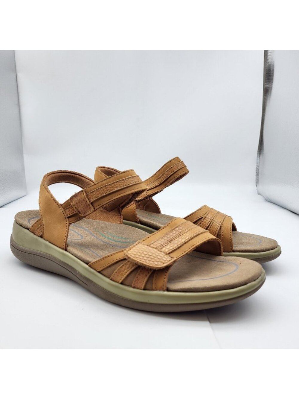 Orthofeet Paloma Sandals Women 10 B Casual Open Toe Strappy Slingback Brown